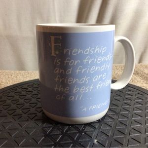 Vtg 1988 SHOEBOX GREETINGS Friendship Is For Friends Ceramic Coffee/Tea Mug